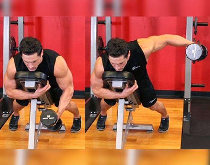 Lying One-arm hand weight raise Lying One-arm hand weight raise